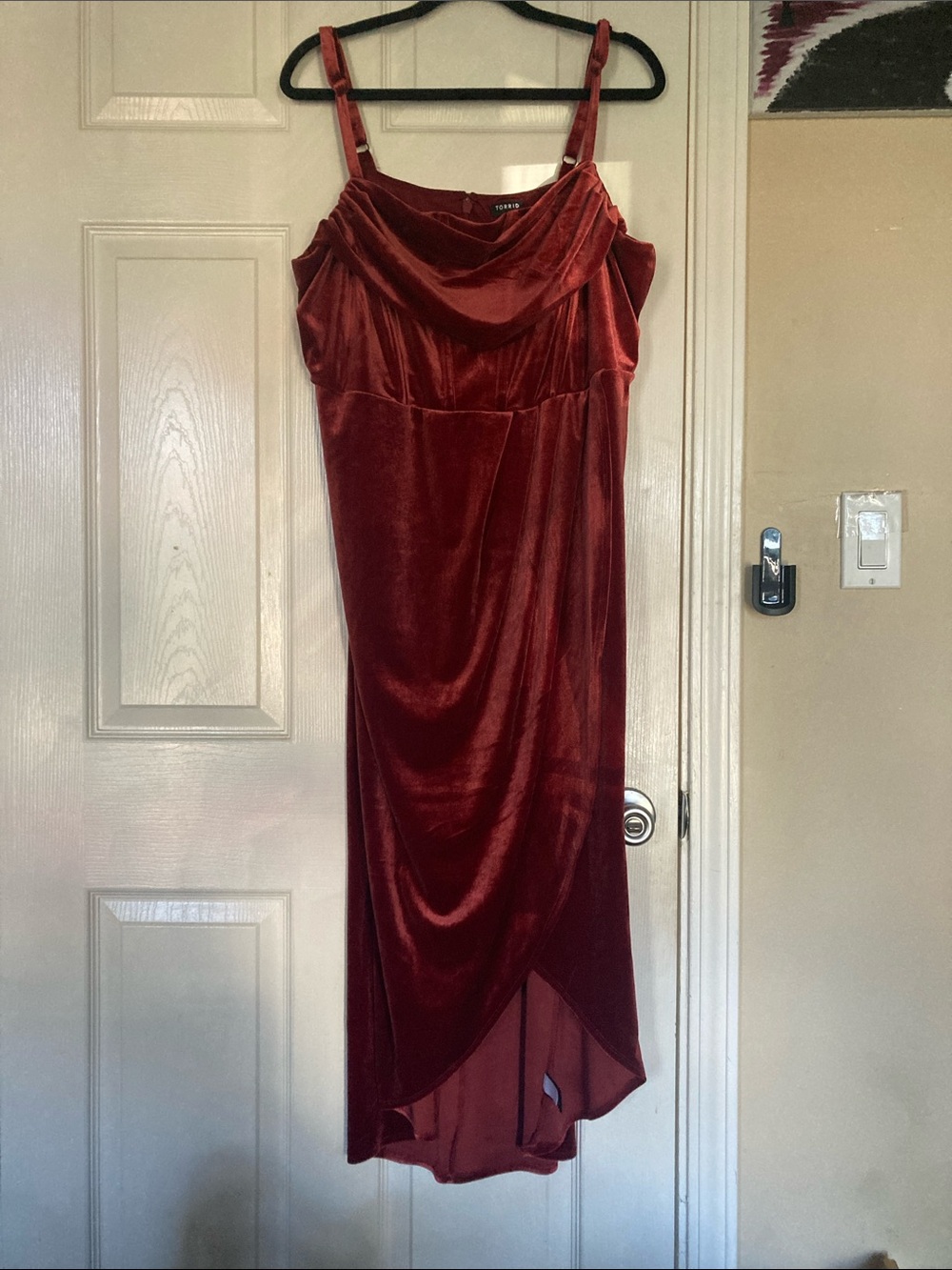 torrid Burgundy Velvet High-Low Slip Dress